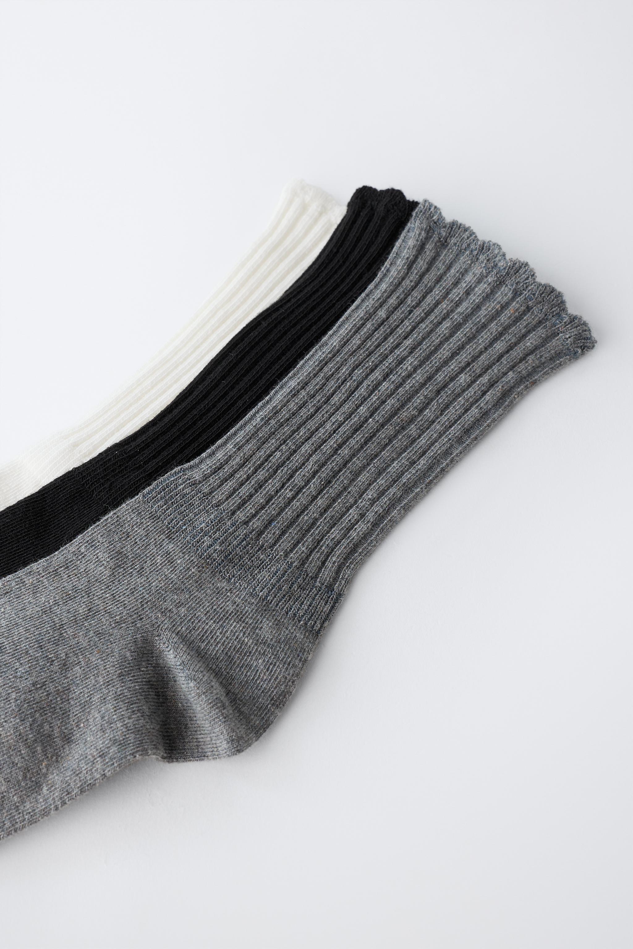 THREE-PACK OF TERRY CREW SOCKS